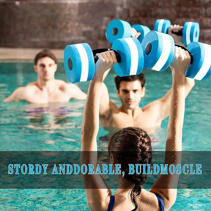 Eanpet Sports Water Weights for Pool Exercise Water Aerobics Equipment Combo Set High Density Aquatic Exercise Dumbbells Aqua Pool Fitness