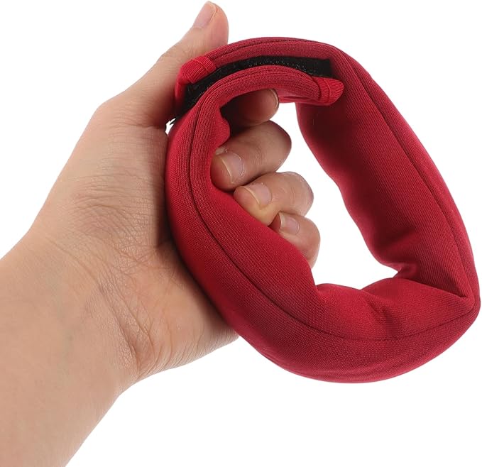 Happyyami Adjustable Ankle Weights 2pcs Crimson Leg Weights Sandbag for Running Strength Training Wearable Fitness Equipment