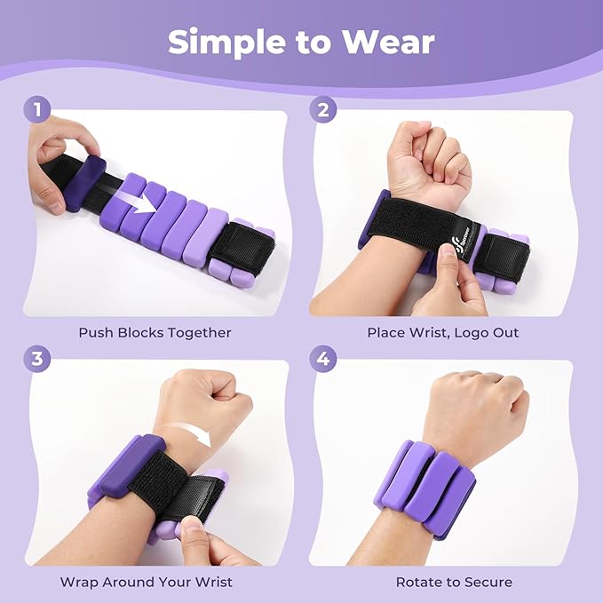 Sportneer Ankle & Wrist Weights Set of 2 (1LB/2LB Each) for Women Men Comfortable Arm Leg Weight for Pilates, Running, Walking, Workout, Yoga, Water Aerobics, Pool Exercises