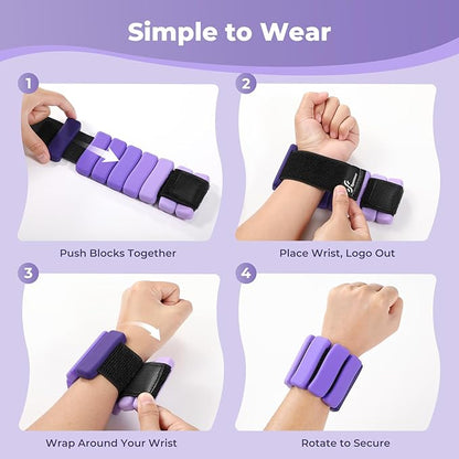 Sportneer Ankle & Wrist Weights Set of 2 (1LB/2LB Each) for Women Men Comfortable Arm Leg Weight for Pilates, Running, Walking, Workout, Yoga, Water Aerobics, Pool Exercises