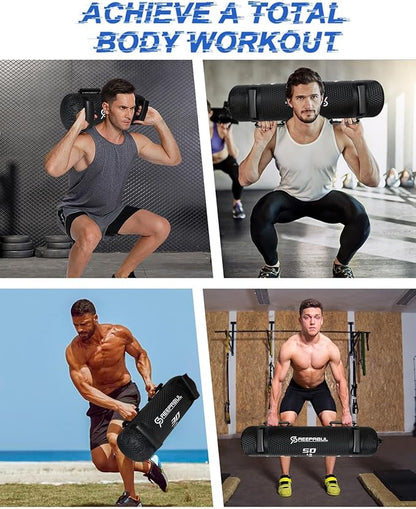 Aqua Bags for Workout 5-45lbs - Ultimate Core Water Weights Aqua Bag - Portable Stability Fitness -Stability, Core and Balance Training - Portable Fitness Equipment - Includes Three Bags