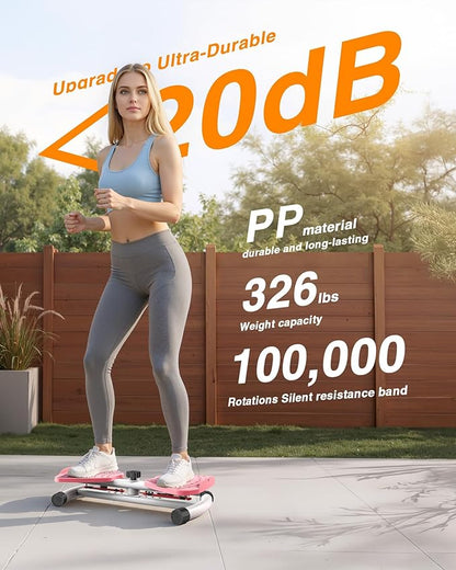 Waist Twister Machine Exercise, 326 lbs Ab Twister Board for Exercise, Home Gym, Balance Training & Fat Burning, Noiseless Workout Equipment for Women & Men - Twist Exercise Machine