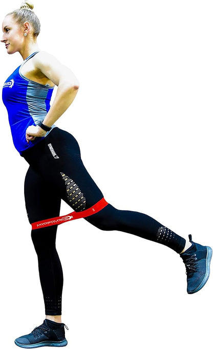 Total Body Exercise & Fitness at Home Workout Kit - Includes Body Weight Suspension Straps, Set of 5 Resistance Loop Exercise Bands