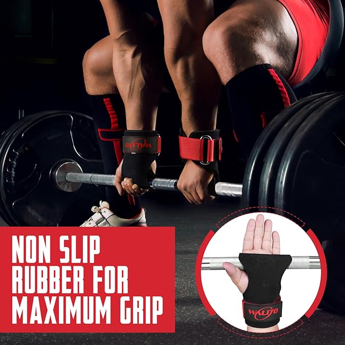 Weight Lifting Wrist Strap，Double Layer Leather Wrist Wraps with Neoprene Padding for Weightlifting & Deadlifts – Adjustable Gym Straps for Men & Women