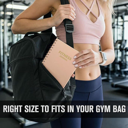 Workout Journal, Fitness Journal for Women & Men, A5 Workout Log Exercise, Fitness Trackers Plan Week With Goals, Calendar, Loss Weight Diet Training, Progress, Gym & Home Workouts (Pink)