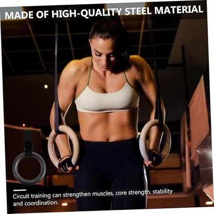 BESPORTBLE 2 Pcs Sturdy Gymnastics Rings Workout Exercise Handles for Fitness Home Gym Equipment Durable Wear-Resistant Random Color