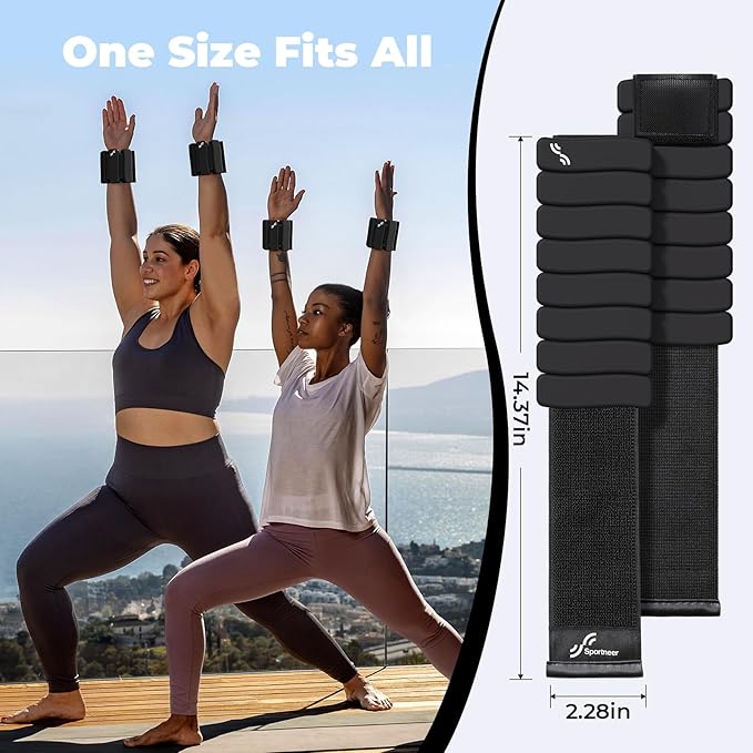 Sportneer Ankle & Wrist Weights Set of 2 (1LB/2LB Each) for Women Men Comfortable Arm Leg Weight for Pilates, Running, Walking, Workout, Yoga, Water Aerobics, Pool Exercises