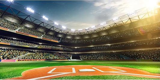 Baseball Field Stadium Photography Background Baseball Backdrop Outdoor Sport Theme Boys Kids Birthday Party Banner Decorations Adults Portrait Video Studio Sport Games Props 20x10ft