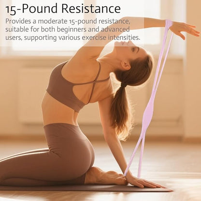 Silicone Figure 8 Resistance Bands for Full-Body Workouts – 15 LB Suitable for Shoulder, Back, and Arm Exercises