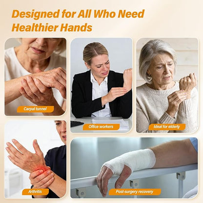 Fanwer Hand Exercise Stress Ball - Grip Strength Trainer, Hand Strengthener for Physical Therapy, Finger Strengthener, Squeeze Ball for Rehabilitation & Hand Massage, for Adults, Seniors & Disabled