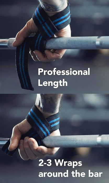 Fitgriff® Lifting Wrist Straps for Weightlifting, Gym, Deadlift, Workout (Made of Premium Cotton & Padded) - Men & Women