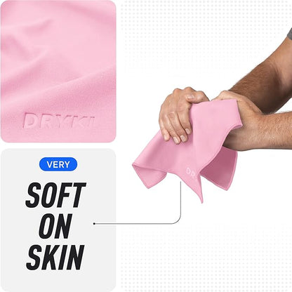 Sweat Absorbing Handkerchiefs - The Original Pocket-Sized Sweat Towels - Quick-Dry Microfiber Sweat Rags for Face, Hands, & Body - Men & Women - Gym, Sports, and Work (Pink: 5 Pack)