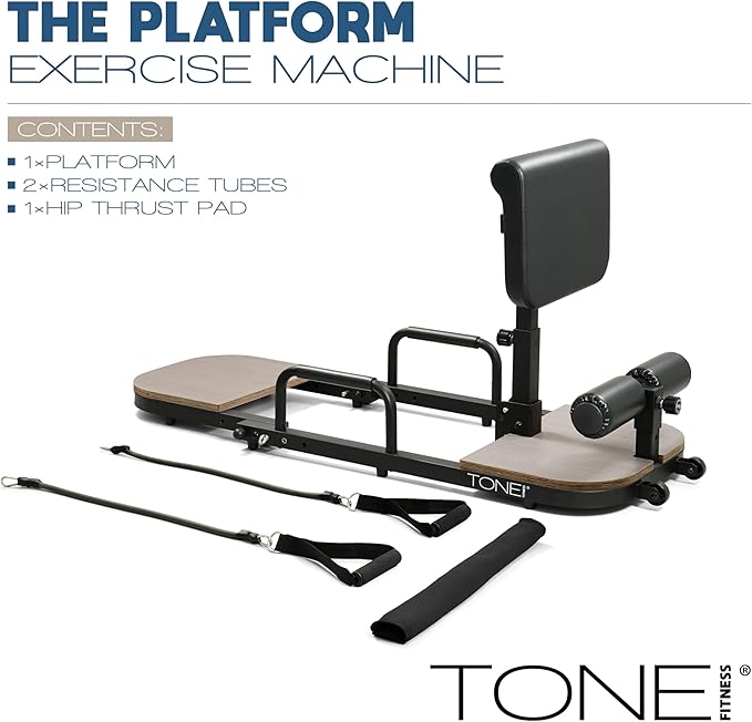 Tone Fitness Foldable Hip Thrust & Glute Exercise Machine | Adjustable Sissy Squat, Core & Leg Trainer | Multiple Colors