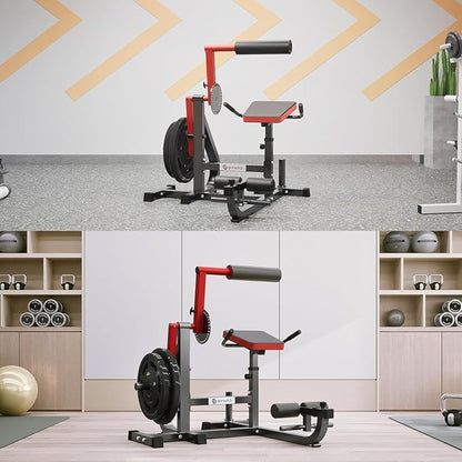 Ab/Back Machine, AB Crunch Back Extension Machine with Armrests, Adjustable Core Muscle Strength Training Machine, AB Workout Machine for Upper Body Workout, Home Gym Equipment