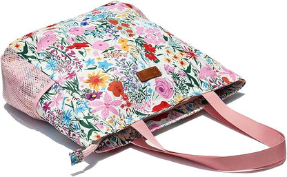 Original Floral Water Resistant Large Tote Bag Shoulder Bag for Gym Beach Travel Daily Bags Upgraded