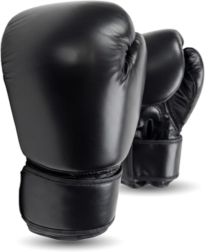 Wellforge Boxing Gloves 10oz/12oz for Training – Durable Premium Synthetic Leather Gloves with Pre-Molded Foam Padding and Secure Wrist Support for Sparring & Workouts
