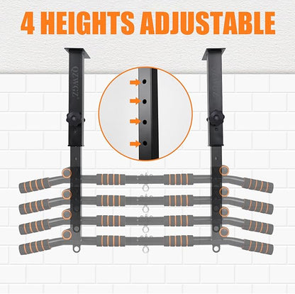 Height Adjustable Pull Up Bar, Heavy Duty Pull Up Bar, BarMount, Ceiling Mount, StrengthTraining Equipment for Home, Gym, Strength Training(Maximum (Ceiling mounted)