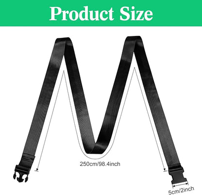 Extremity Mobilization Belt Manual Traction Mobility Strap Adjustable Fun Gait Belts for Stretching Yoga Leg Shoulder Exercise (Black)