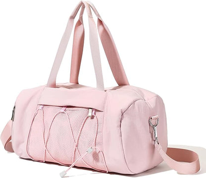 Small Gym Bag for Women, Travel Duffle Bag Carry On Weekender Bag with Shoe Compartment Overnight Gym Tote Personal Item Bag for Men