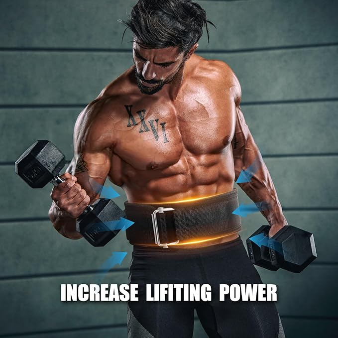 Workout Weight Lifting Belt for Men, Gym Belt for Dip, Squat, Pull Up and Exercise with Metal Buckle,Back Support Weightlifting Belt Women