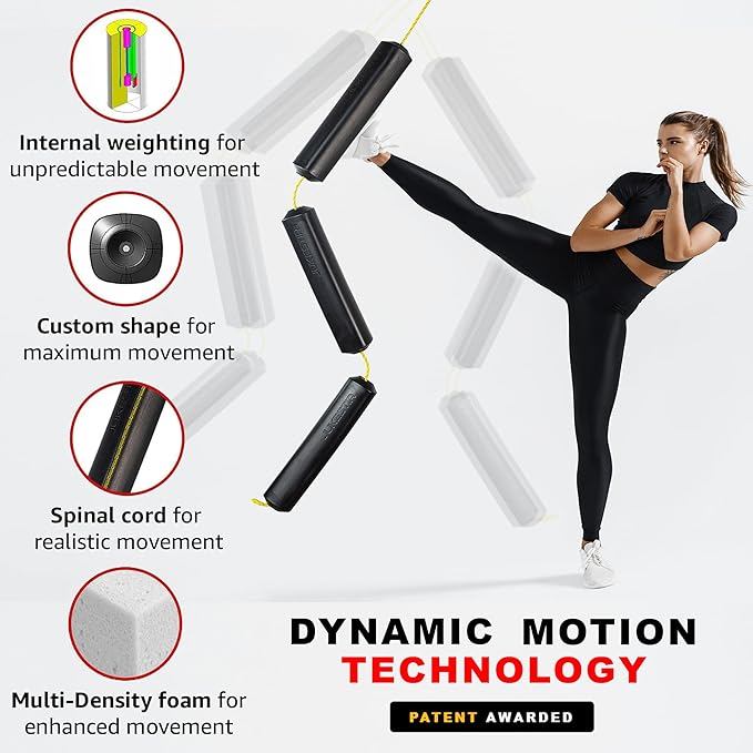 Jukestir® Only Punching Bag with Dynamic Motion. Better Footwork Than Double End Bag, Speed Bag. More Agility Than Heavy Bag. Boxing MMA Equipment. Great Workout for Adult or Teen. Used by Pros.