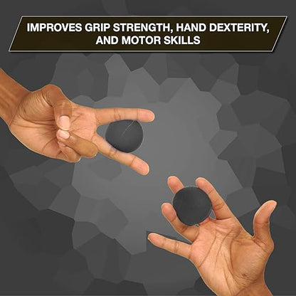 THERABAND Hand Exerciser, Ball For Hand, Wrist, Finger, Forearm, Grip Strengthening & Therapy, Squeeze Ball to Increase Hand Flexibility & Relieve Joint Pain, Black, Extra Firm