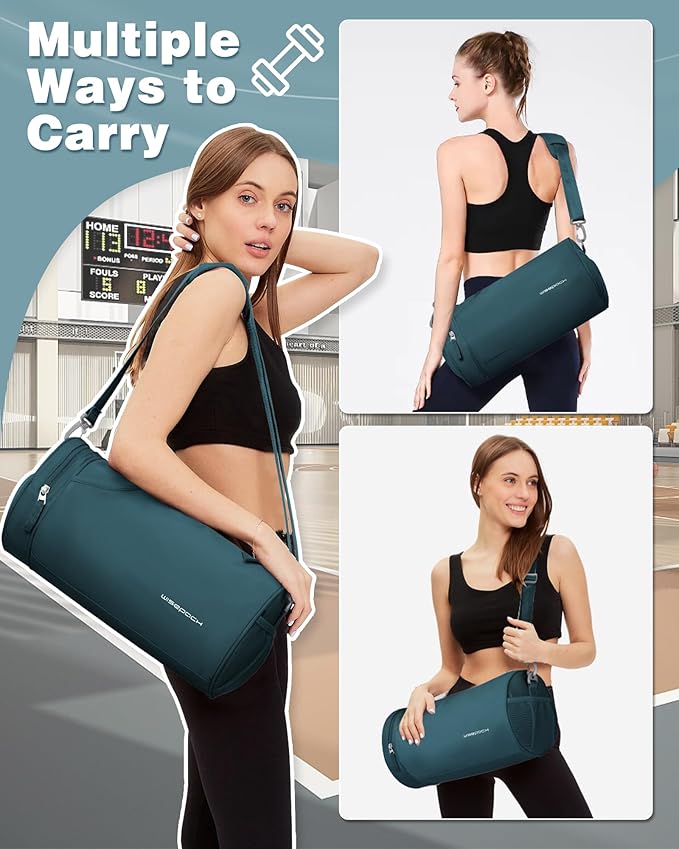 Small Gym Bag for Women,Waterproof Mini Duffle Bag Womens Spotrs Workout Bags Small Travel Duffel Bag with Wet Pocket Carry on Weekender Bags for Dance Swimming,Gym,Yoga,Fitness Dark Blue