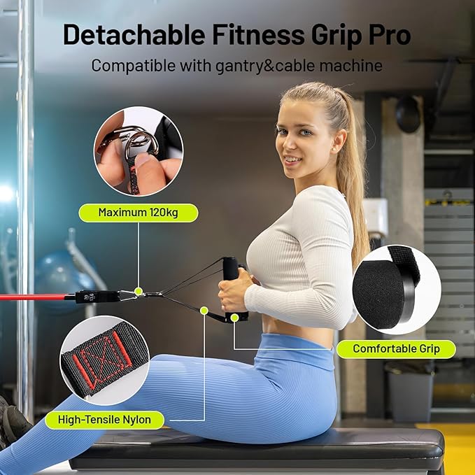 Slim Panda Door Anchor Strap for Resistance Bands, Door Exercise Equipment with Ratchet Adjust Tighten, Multi Point Anchor Gym Attachment, Portable Door Resistance Bands for Home Gym Workouts