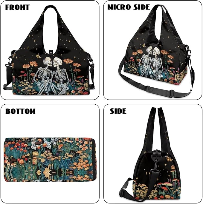 Gym Bag with Yoga Mat Holder Large Tote Bag With Multi Pockets for Women Men Dry Wet Separated Pocket Carryall Yoga Tote Bag for Pilates Travel Workout Office
