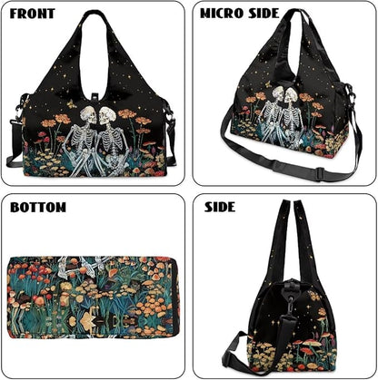 Gym Bag with Yoga Mat Holder Large Tote Bag With Multi Pockets for Women Men Dry Wet Separated Pocket Carryall Yoga Tote Bag for Pilates Travel Workout Office