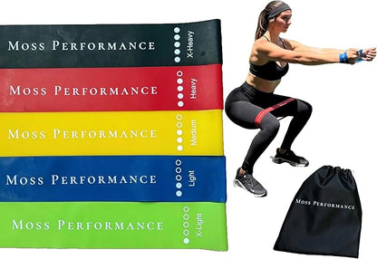 Premium Resistance Bands, for Physical Therapy, Strength Training, Pilates Exercise, Home Workouts, Strong Latex Rubber Loop Bands, Set of 5