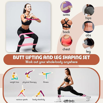 Ankle Resistance Bands with Cuffs, Home Gym Workout Equipment, Lifting Glute Butt Exercise Equipment for Women, Ankle Weights Fitness Band Set