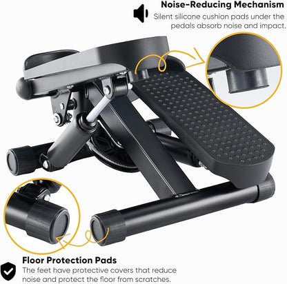 NEWBULIG Mini Stepper for Exercise at Home Stair Step Machine for Indoor Fitness Portable Home Gym Stepper for Full Body Workout 300lb Weight Capacity