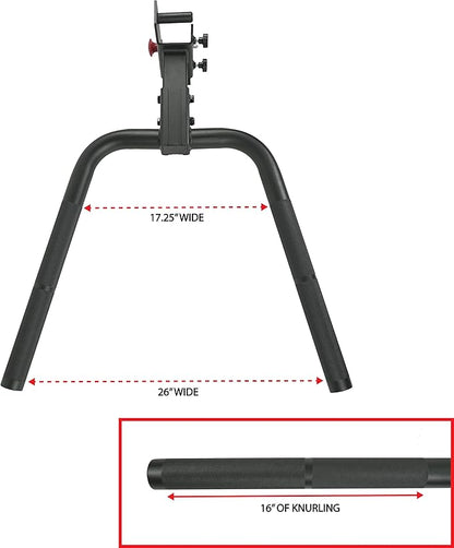 Valor Fitness Power Rack Dip Handle Attachments with Multiple Fits - Options Compatible with 2" & 2.5" Uprights and 3" Rigs with 1" Hole - Strength Training Accessory