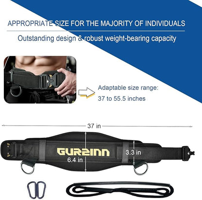 Weight Lifting Belt Gym Fitness with Quick Locking, Dip Belt with rope, Weighted Pull Up Belt for Gym Fitness Powerlifting Squat