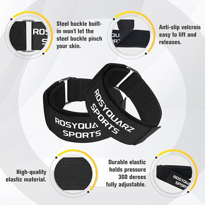 BFR Booty Bands for Men/Women Glutes, Blood Flow Restriction Bands Plan for Arm Muscle Legs &Hip Building, Adjustable Velcro Occlusion Bands Workouts,Quality Fabric Bands for Squat Butt &Thigh