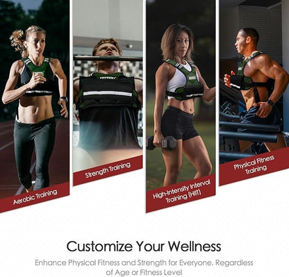 Feyachi Adjustable Weighted Vest - 3-12 lbs/12-20 lbs/20-32 lbs X Type Weight Vest with Reflective Stripe Ideal for Running Workout and Training