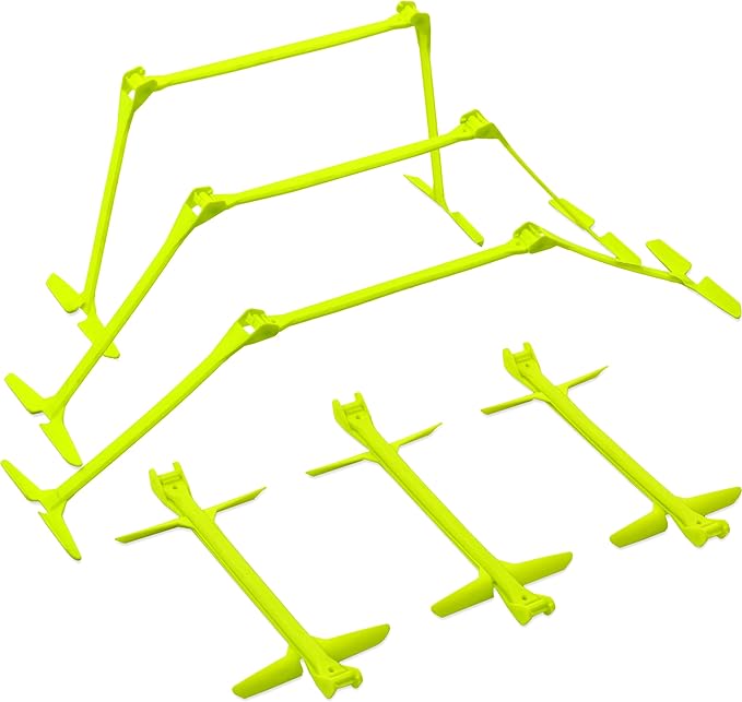 QUICKPLAY PRO Quick-Click Adjustable Speed Hurdles, Set of 6 | 3 Heights in One (6", 9", 12") | All-in-One Agility & Plyometric Training Hurdles | Patented, Portable & Durable
