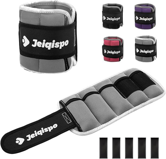 Adjustable Ankle Weights 1 Pair 2/4/6/8/10 LBS Wrist Leg Arm Weights for Women Men Kids,Strength Training with Removable Weight for Fitness Gym Workout Running Walking