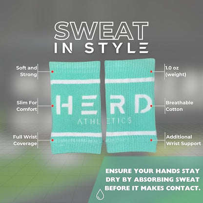 Cotton Wrist Sweatbands – Absorbent, Stretchable Bands for Men & Women – Sweat-Wicking, Anti-Chafing Support for Weightlifting, Cross Training, WODs, Tennis, Running & Fitness