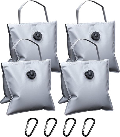 Eurmax USA Saddle Design Water Weight Bag Heavy Duty Water Saddlebag Portable Water Bags Outdoor Weights Photo Video Studio Stand 4-Pack（Grey）