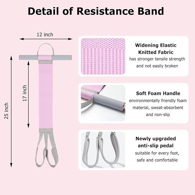 Resistance Bands with Handles,Yoga Pedal Workout Bands,Multifunction Pull Up Bands Sit-up Workout Equipment Home Gym for Arm/Abdomen/Waist/Leg Stretching Slimming Training