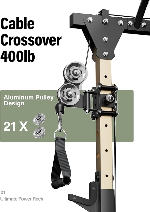 MAJOR FITNESS Drone1 Power Cage - Multi-Function Power Rack for Home Gym, Squat Rack, Cable Crossover System, for Strength Training