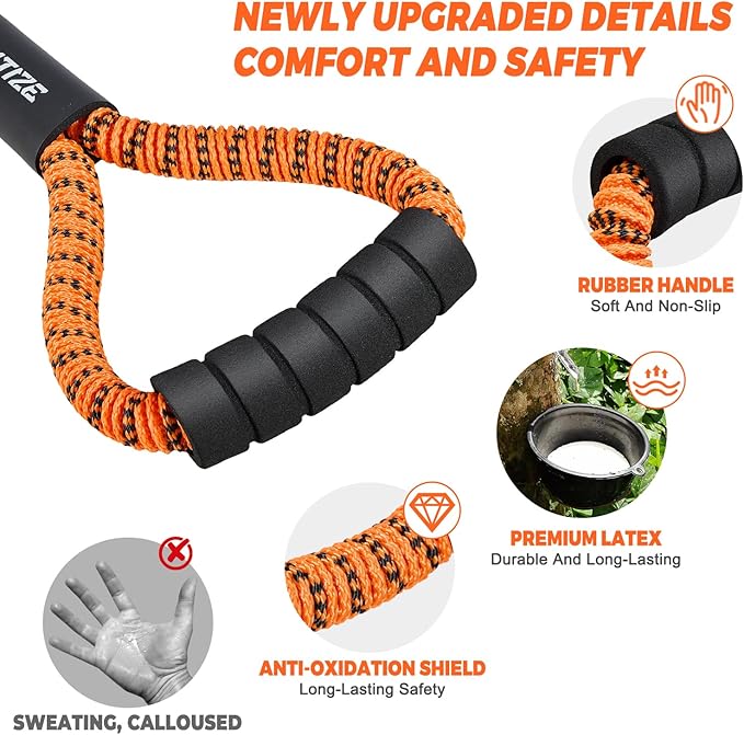 Figure 8 Resistance Bands for Arm, Back, Workout Bands for Working Out, Heavy Exercise Bands with Handles for Strength Training, Physical Therapy, Pilates, Yoga, Home Gym Equipment for Women and Men
