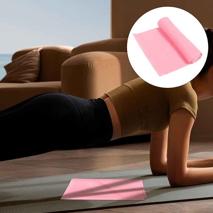 HEMOTON Resistance Band for Exercise and Pilates, TPE Material, 2000x150x0.45mm Pink Elastic Stretch Band for Fitness Training and Flexibility, Suitable for Home Workout and Gym Use