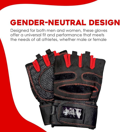 Weight Lifting Gloves, Supportive Gym Gloves for Fitness, Crossfit, and Weight Training for Men & Women, Non-Slip, Durable Workout Gloves with Wrist Support