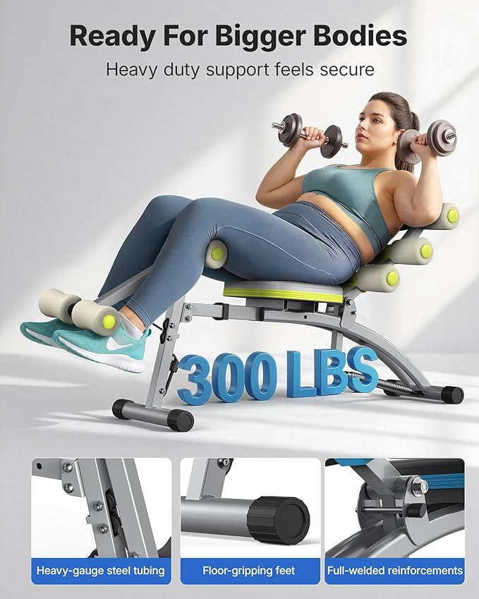 MERACH Ab Machine, Multi-Functional Adjustable Ab Trainer, Ab Workout Bench for Home Gym, Sit Up Machine for Abdominal, Exercise Chair for Full Body Workout