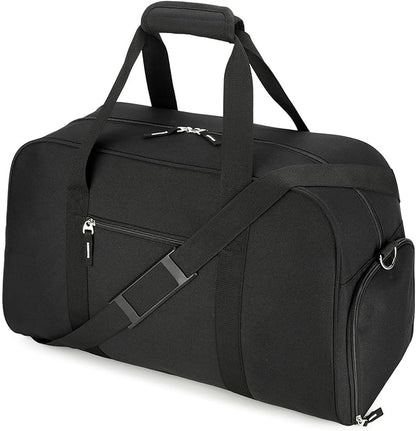 Searock 21 Inch Gym Bag with Shoe Compartment, Sports Duffle Bag for Travel, Carry On Duffel Bag, Weekender Overnight Bags for Men and Women Traveling, Black