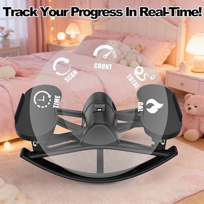 Rocking Stepper for Exercise at Home, 2026[New Vision] Motion Stair Stepper with Resistance Bands & Balance Board, Low-Impact Full Body Workout Equipment, Stable Structure Exercise Equipment