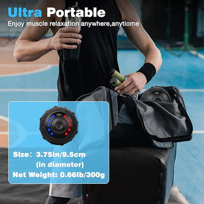 Upgraded 5-Gear Vibrating Massage Ball, Rechargable Massage Vibrating Ball for Fitness, Training, Therapy and Relaxation